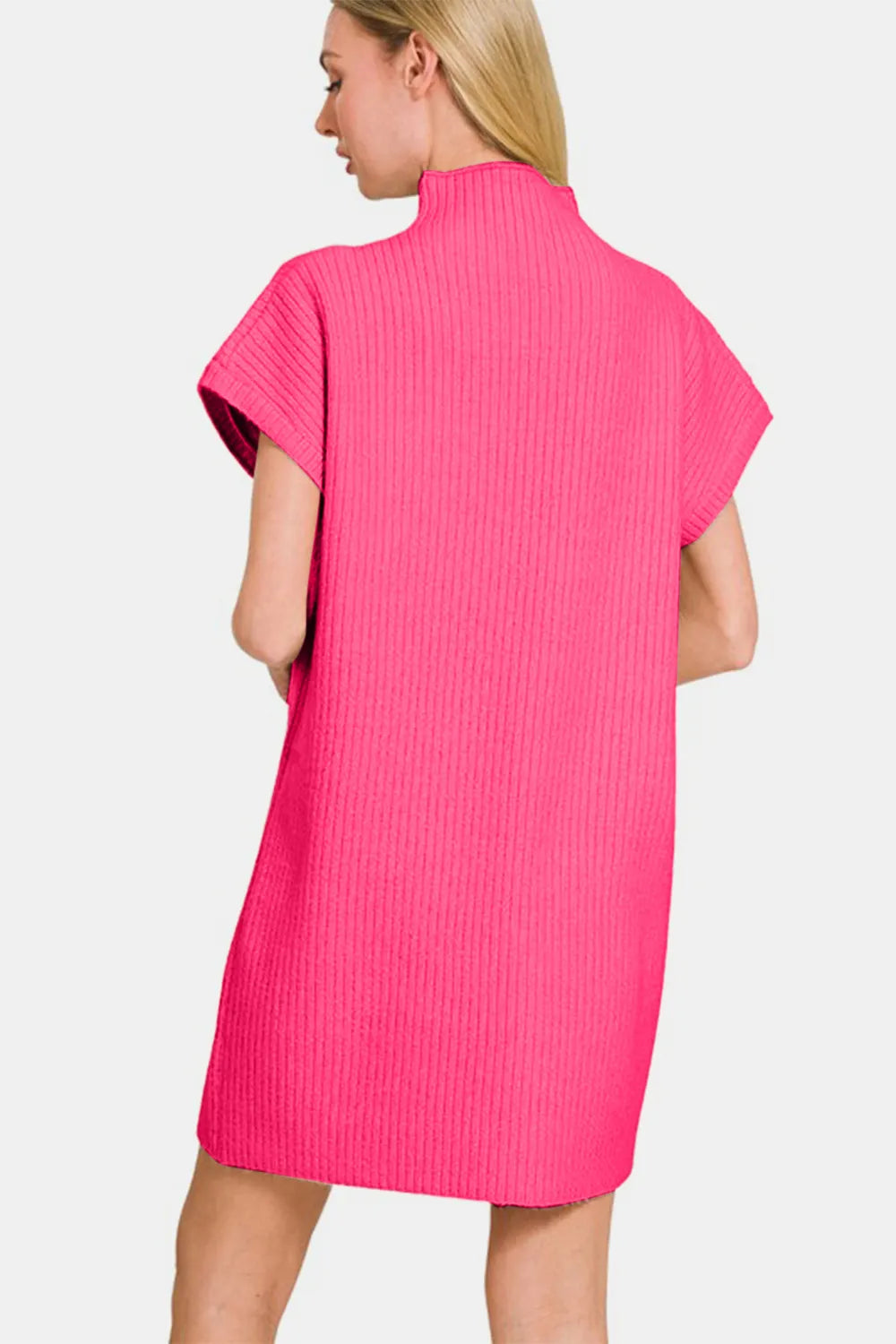 Zenana Short Sleeve Sweater Mini Dress Mini Dresses