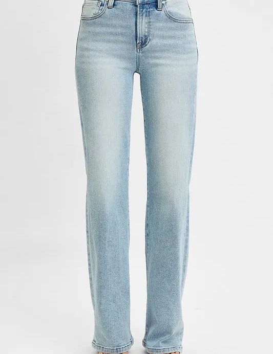 RISEN High Rise Wide Leg 90's Jeans | Daverri Fashions