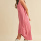 Aemi + Co Rose High-Low Hem Scoop Neck Midi Tank Dress Tank Dresses