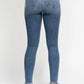 Judy Blue high-waist skinny jeans with destroy and shark bite hem