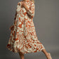 Umgee Full Size Floral Tiered Midi Shirt Dress Plus Size Midi Dresses