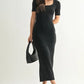 MONO B Laguna Soft Drape Maxi Dress BLACK L