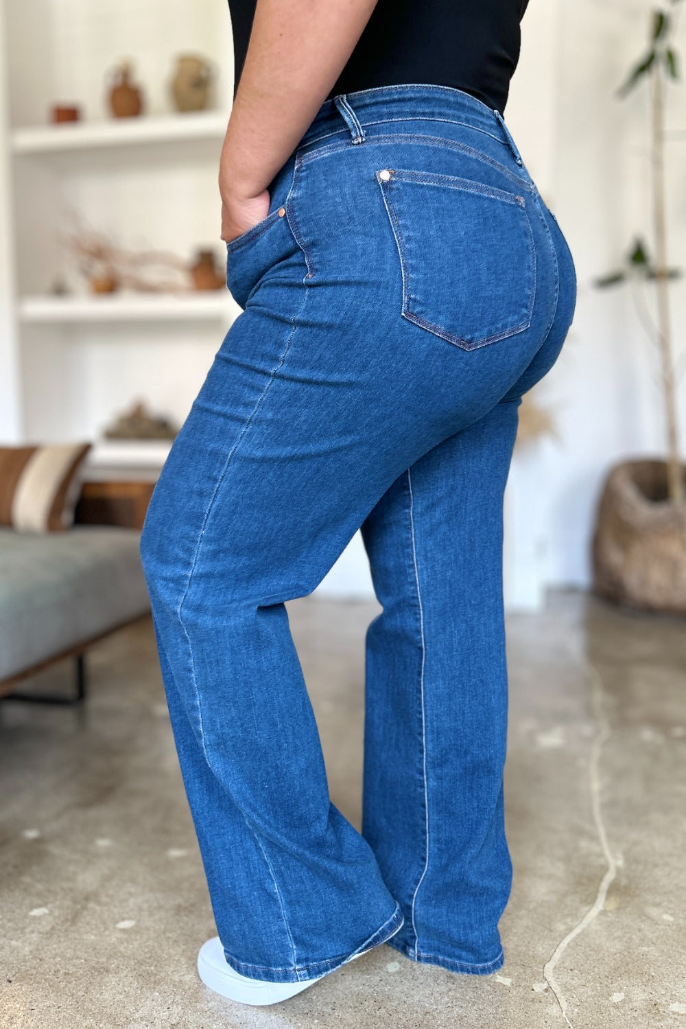 Judy Blue Full Size High Rise Straight Jeans | Daverri Fashions