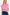 Washed Boat Neck Dolman Sleeve Top Candy Pink M Tops