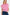 Washed Boat Neck Dolman Sleeve Top Candy Pink L Tops