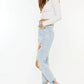 Kancan Open Pack Paperbag Mom Jeans - DAVERRI FASHIONS