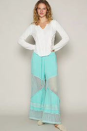 POL Drawstring Elastic Waistband Wide-Leg Pants | Pants Daverri Fashions