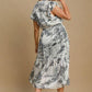 Umgee Full Size Two Tone Landscape Print Midi Dress Plus Size Mid Dresses