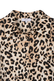 Satin Leopard Print Blouse Blouses