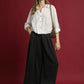 Umgee Elastic Waist Wide Leg Pants Black