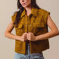 SO ME Triangle Quilting Stitch Button Up Knit Vest - DAVERRI FASHIONS