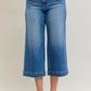 Judy Blue Mid Rise Crop Wide Leg Jeans - DAVERRI FASHIONS