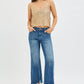 RISEN Full Size Mid Rise Crop Straight Jeans Plus Size Jeans