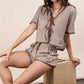 VERY J Wave Trim Detail Knit Top & Shorts Set Outfit Sets