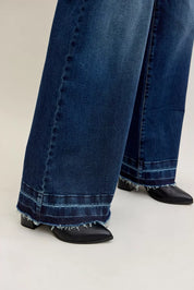 Judy Blue High Waist Palazzo Jeans with Front Patch Pockets | Jeans Daverri Fashions
