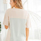 Heimish Contrast Round Neck Short Sleeve T-Shirt T-Shirts