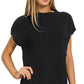 Zenana Mock Neck Short Sleeve Sweater - DAVERRI FASHIONS