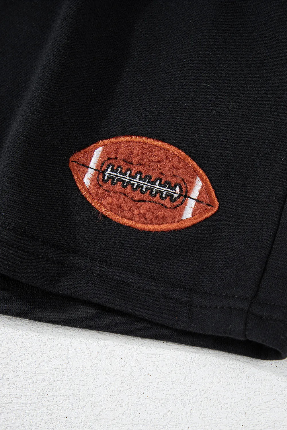 GAME DAY Football Round Neck Long Sleeve Top and Shorts Set | Loungewear Sets Daverri Fashions