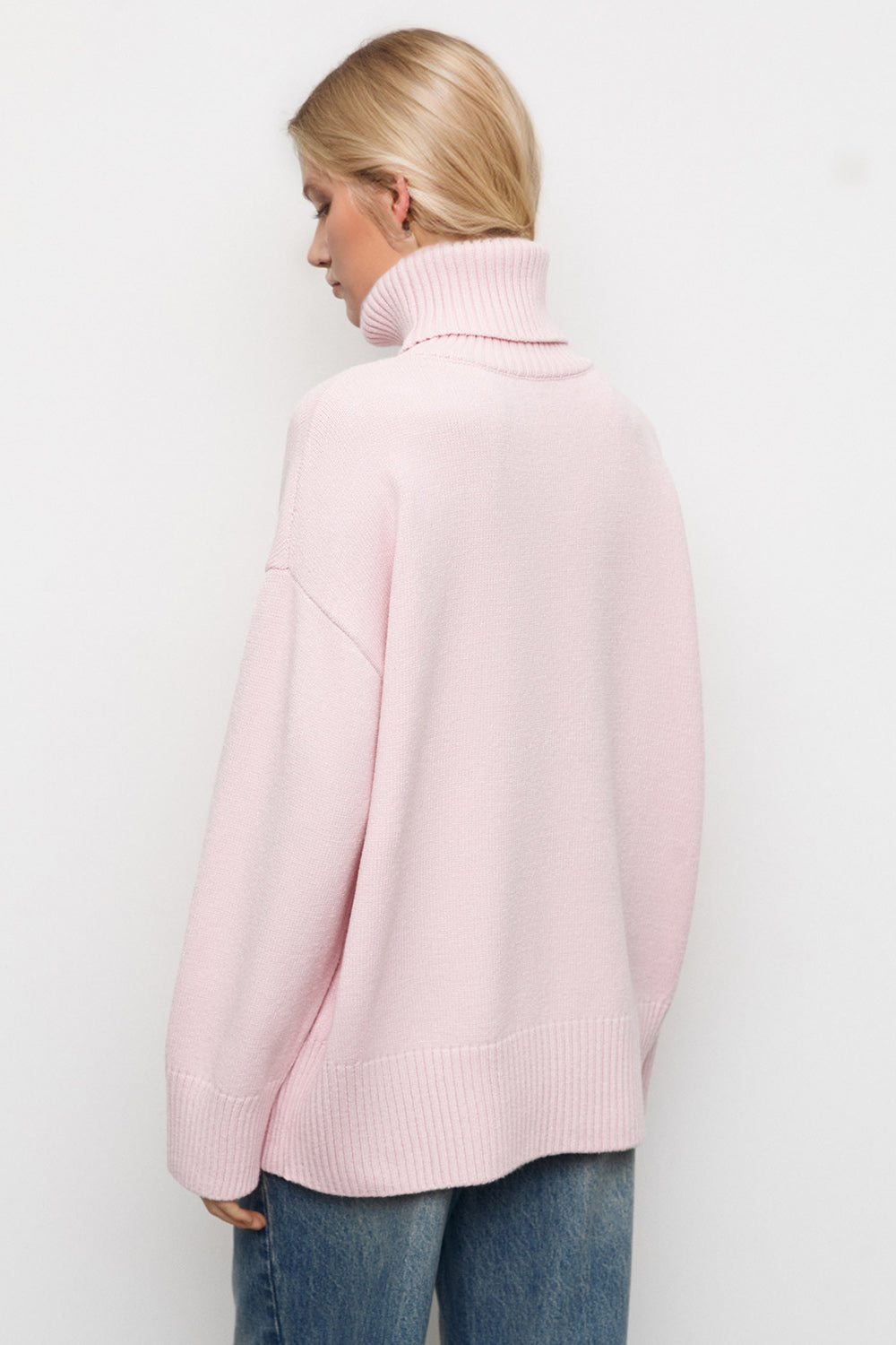 Basic Bae Turtleneck Dropped Shoulder Long Sleeve Sweater | Sweaters Daverri Fashions