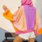 Full Size Color Block Zip Up Hoodie - DAVERRI FASHIONS