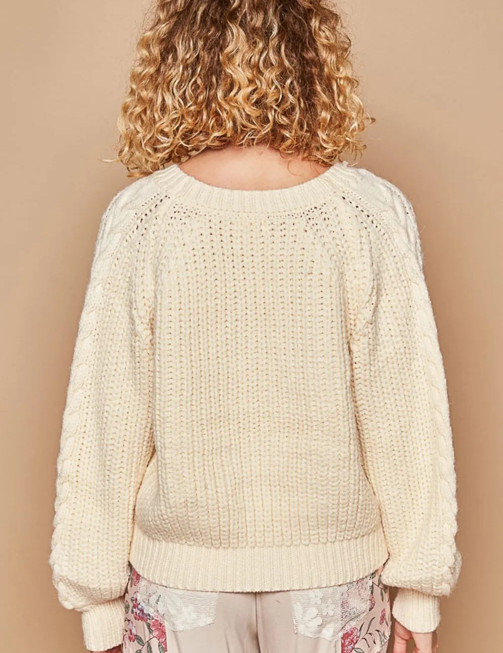 POL Cable Knit Cutout Long Sleeve Sweater | Sweaters Daverri Fashions