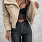 Sherpa Trim Cropped Jacket - DAVERRI FASHIONS