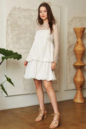 Davi & Dani Checker Print Side Pockets Textured Mini Dress | Mini Dresses Daverri Fashions