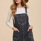 Annie Wear Wide Strap Denim Overall Dress with Pockets - DAVERRI FASHIONS