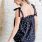And The Why Daisy Polka Dot Print Ruffle Tank Top