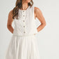 MABLE Eyelet Lace Top and Mini Skirt Set Outfit Sets