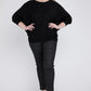 Zenana Plus Batwing Sleeve Knit Top-Casual Comfort Shirts & Tops