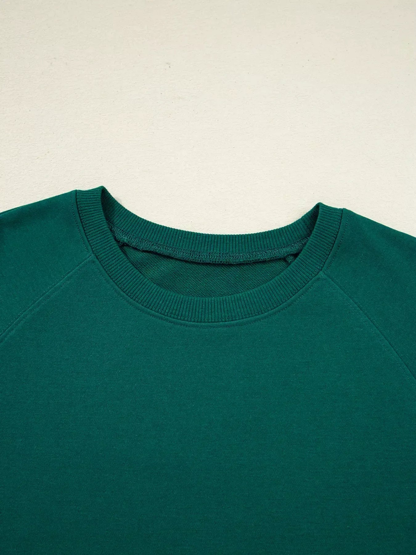 Daverri Fashions Round Neck Top and Stripe Detail Drawstring Pants Set - DAVERRI FASHIONS