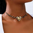 Leopard Heart Chain Necklace - DAVERRI FASHIONS