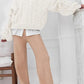 Cable Knit Long Sleeve Sweater - DAVERRI FASHIONS