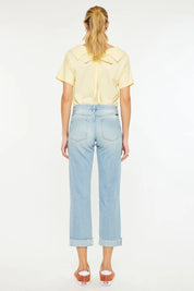 Kancan Mid Rise Distressed Boyfriend Jeans | Jeans Daverri Fashions