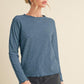 Aemi + Co Lettuce Hemline Round Neck Raglan Sleeve T-Shirt T-Shirts