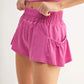 MONO B Smocked High Waist Shorts