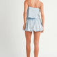 MABLE Embroidered Crop Cami and Balloon Mini Skirt Set Outfit Sets