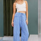 Mittoshop Mineral Wash Elastic Waist Baarrel Leg Baggy Pants Pants