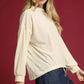 Umgee Ribbed Drawstring Hem Knit Top - DAVERRI FASHIONS
