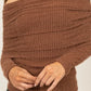 HYFVE Fuzzy Off Shoulder Textured Knit Top - DAVERRI FASHIONS