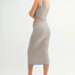 MABLE Multi Color Chevron Knit Bodycon Midi Dress