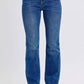 Judy Blue Mid-Rise Bootcut Jeans with Thermal Lining Dark 15(32) Jeans