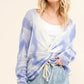 And The Why Blue Tie Dye Twisted Sweater - DAVERRI FASHIONS