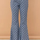 And The Why Checkerboard High Waist Bell Pants - DAVERRI FASHIONS