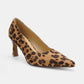 Beast Fashion Faux Suede Leopard Point Toe Pumps PUMPS