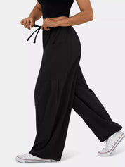 Drawstring Wide Leg Pants | Pants Daverri Fashions