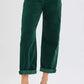 RISEN High Rise Crop Barrel Cordurory Pants - DAVERRI FASHIONS