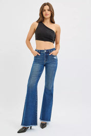 RISEN High Rise Flare Jeans | Jeans Daverri Fashions