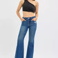 RISEN High Rise Flare Jeans - DAVERRI FASHIONS